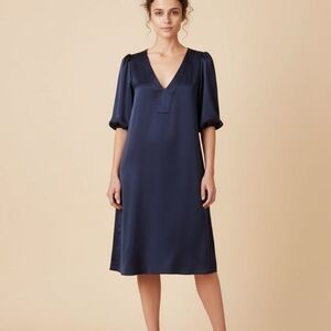 Elegant Navy V-Neck Dress ,by Cynthia Rowley..NWT